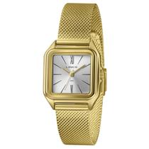 Relogio Lince Feminino dourado quadrado pequeno banhado folheado pulseira malha de aço mesh LQGM057L30 S3KX Relogio Lince Feminino dourado quadrado pequeno banhado folheado pulseira malha de aço mesh LQGM057L30 S3KX