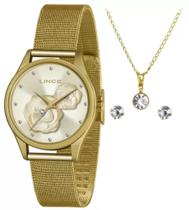 Relógio Lince Feminino Kit Dourado + Semijoia LRGJ144L Kn79 Relógio Lince Feminino Kit Dourado + Semijoia LRGJ144L Kn79