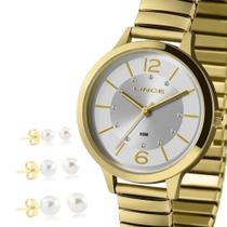 Relógio Lince Feminino Lrg4740l36 S2kx Dourado Com Pedras