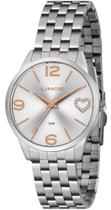 Relógio LINCE feminino prata coração strass LRM4717L S2SX