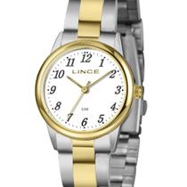 Relogio Lince feminino prata e dourado pequeno com numeros misto bicolor a prova de agua LRTM032L30 B2KS Relogio Lince feminino prata e dourado pequeno com numeros misto bicolor a prova de agua LRTM032L30 B2KS