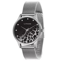 Relógio LINCE feminino prata onça esteira LRM4716L Q1SX