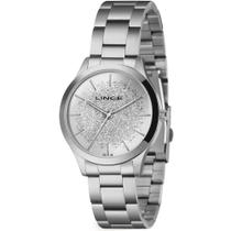 Relógio Lince Feminino Prateado 38mm Analógico LRM4774L38