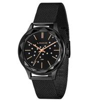 Relógio Lince Feminino Preto Pedras Strass Quartz Lrn4782l40 Relógio Lince Feminino Preto Pedras Strass Quartz Lrn4782l40