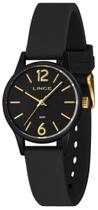 Relógio Lince Feminino Preto Pequeno Pulseira Silicone