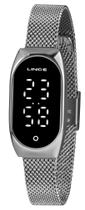 Relógio LINCE feminino preto prata digital LDM4642L PXSX
