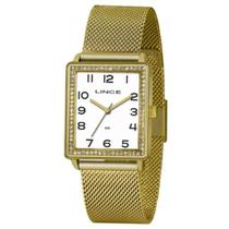 Relógio lince feminino quadrado dourado com cristais lqg4665l b2kx Relógio lince feminino quadrado dourado com cristais lqg4665l b2kx