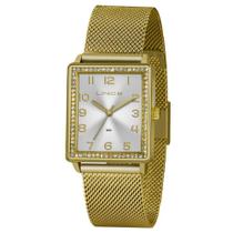 Relógio Lince Feminino Ref: Lqg4665l S2kx Retangular Dourado
