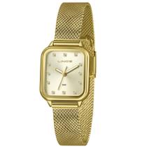 Relógio Lince Feminino Ref: Lqgh253l26 C1kx Retangular Mesh Dourado Relógio Lince Feminino Ref: Lqgh253l26 C1kx Retangular Mesh Dourado