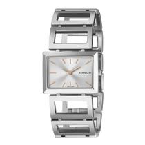 Relógio Lince Feminino Ref: Lqmh296l31 S1sx Retangular Bracelete Prateado