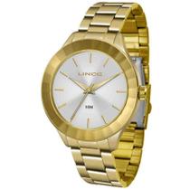 Relógio lince feminino ref: LRG4592L S1KX fashion dourado