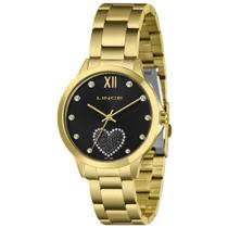 Relógio Lince Feminino Ref: Lrg4808L40 P3Kx Coração Dourado