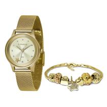 Relógio Lince Feminino Ref: Lrgh122l Kw99c1kx Dourado + Semijóia