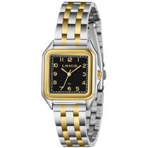 Relógio lince feminino retangular prata e dourado lqtm046l30 p2sk Relógio lince feminino retangular prata e dourado lqtm046l30 p2sk