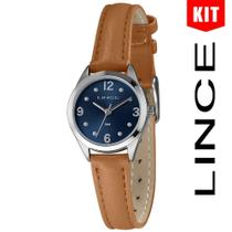 Relógio LINCE KIT feminino azul couro LRCH180L25 K00QD2MX