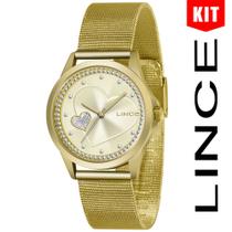 Relógio LINCE KIT feminino dourado LRGJ143L KN73C1KX