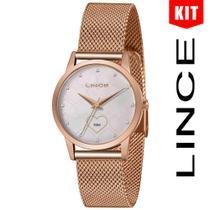 Relógio LINCE KIT feminino rosê coração LRR4715L KP48 Relógio LINCE KIT feminino rosê coração LRR4715L KP48