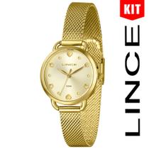 Relógio LINCE KIT verde água dourado flor LRGH225L32 C1KX Relógio LINCE KIT verde água dourado flor LRGH225L32 C1KX