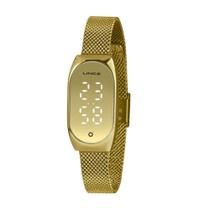 Relógio Lince Led Dourado Feminino LDG4706L CXKX