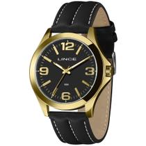 Relógio Lince Masculino Analógico Dourado 46mm