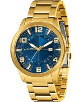 Relógio LINCE masculino analógico dourado azul - MRG4695L D2KX