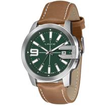 Relógio LINCE masculino analógico verde couro MRC4758L48 E2NB