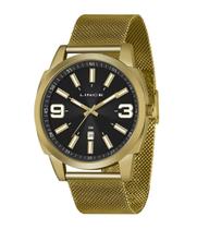 Relógio Lince Masculino Caixa Em Aço Mrg4683L-P2Kx Dourado