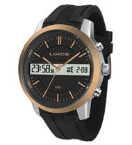 Relogio Lince Masculino digital e analogico pulseira de borracha MAP4491L P1PX