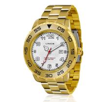 Relógio Lince Masculino Dourado Mrg4335L Clássico Folheado