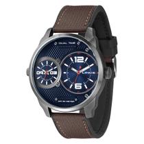 Relógio LINCE masculino dual time azul marrom MRYH214L50 D2NX Relógio LINCE masculino dual time azul marrom MRYH214L50 D2NX