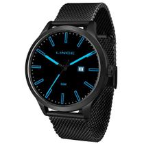 Relógio LINCE masculino preto esteira MRN4494L PAPX Relógio LINCE masculino preto esteira MRN4494L PAPX