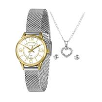 Relógio Lince Mini Prata e Dourado Feminino LRMH197L30A