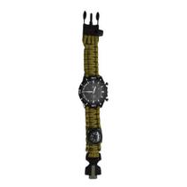 Relógio Luatek Bracelete De Sobrevivência Verde Lk-E04