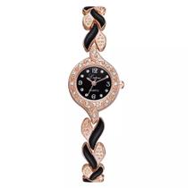 Relógio luxo feminino pulseira mulheres cristais strass - Lvpai