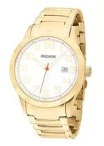 Relógio Magnum Masculino - Dourado com Fundo Branco Relógio Magnum Masculino - Dourado com Fundo Branco