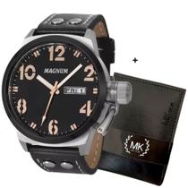 Relógio Magnum Masculino Ma32783T Couro Preto Prova Dagua