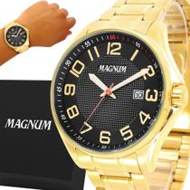 Relógio Magnum Masculino Original Dourado 2 Anos Garantia Relógio Magnum Masculino Original Dourado 2 Anos Garantia