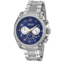 Relógio MAGNUM masculino prata azul MA33611F