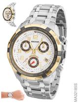 Relógio Magnum Steel Masculino MA32185S Pulseira Aço Prata Multifunções