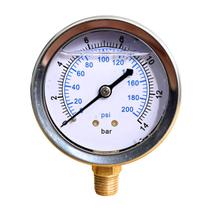 Relógio Manômetro de Pressão até 200psi / 14bar