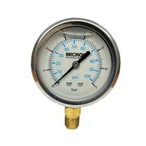 Relógio / Manômetro de Pressão Micron até 100 psi