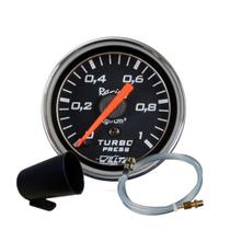 Relógio Manômetro Pressão Turbo 1Kg + Copo + Kit Instalação C