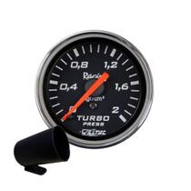 Relógio Manômetro Pressão Turbo Cromado 0-2Kg + Copo