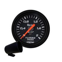 Relógio Manômetro Pressão Turbo Turbina 0-2Kg + Copo