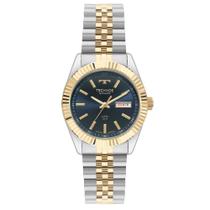 Relógio Masculino 8205PW-1A Automático Pulseira de Aço Bicolor Mostrador Azul Technos Relógio Masculino 8205PW-1A Automático Pulseira de Aço Bicolor Mostrador Azul Technos