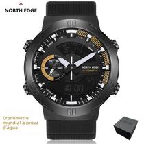 Relógio Masculino À Prova d'Água Com Pulseira De Silicone NORTH EDGE HORNET, Display Duplo, Hora Relógio Masculino À Prova d'Água Com Pulseira De Silicone NORTH EDGE HORNET, Display Duplo, Hora