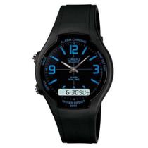 Relógio Masculino Anadigi Casio AW-90H-2BVDF - Preto/Azul