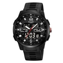 Relógio Masculino AnaDigi Skmei 2401 Resistente à água 5 ATM Preto Caixa em Resina Pulseira de Plástico Visor Acrílico Redondo Fivela Casual Original Relógio Masculino AnaDigi Skmei 2401 Resistente à água 5 ATM Preto Caixa em Resina Pulseira de Plástico Visor Acrílico Redondo Fivela Casual Original