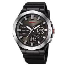 Relógio Masculino AnaDigi Skmei 2402 Resistente à água 5 ATM Preto Caixa em Resina Prata Pulseira de Plástico Visor Acrílico Redondo Fivela Bateria Relógio Masculino AnaDigi Skmei 2402 Resistente à água 5 ATM Preto Caixa em Resina Prata Pulseira de Plástico Visor Acrílico Redondo Fivela Bateria