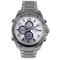 Relógio Masculino AnaDigi Tuguir Infinity GCS-1274 Resistente à água 5 ATM Prata Caixa em Aço Pulseira de Aço Azul Visor Cristal Mineral Redondo Relógio Masculino AnaDigi Tuguir Infinity GCS-1274 Resistente à água 5 ATM Prata Caixa em Aço Pulseira de Aço Azul Visor Cristal Mineral Redondo